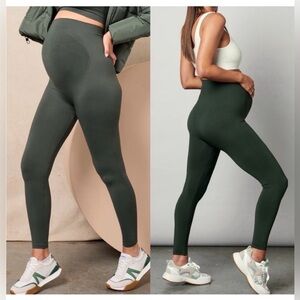 BLANQI Maternity Support Leggings - Dark Green